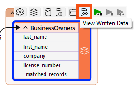 View Written Data button